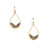 Hammered, Bohemian, Gold-plated, Beaded, Wire Wrapped Gypsy Boho Earrings, Handmade / GAE G B177-M169