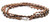 Dainty Boho Crochet Czech Seed Bead Silk Thread Necklace / Wrap Bracelet in Brown / GS102-73