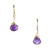 Gold-filled Faceted Briolette Amethyst Gemstone Earrings / DJE G B67-8