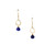 Hammered Gold-filled Faceted Blue Lapis Briolette Drop Earrings / DKE G B34-1