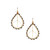 Handmade Hammered Gold-plated Wire Wrapped Boho Earrings / GAE G B170-14