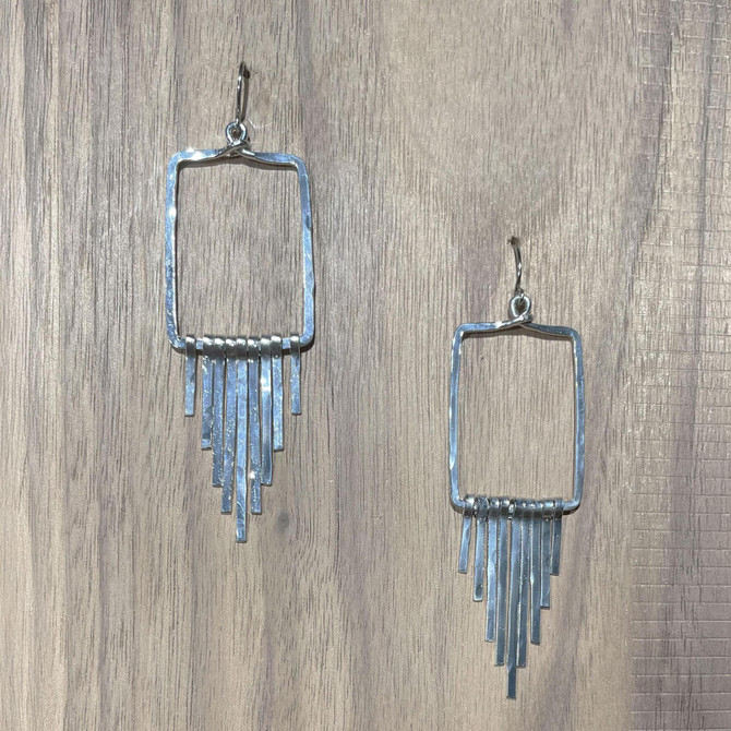 Hammered  Boho, Bohemian, Geometric Minimalist Gold Bohemian Earrings / GAE S B18-1