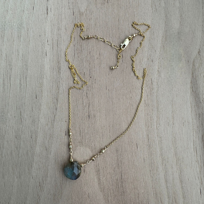Labradorite Briolette Chain Necklace - BNN G B22-4