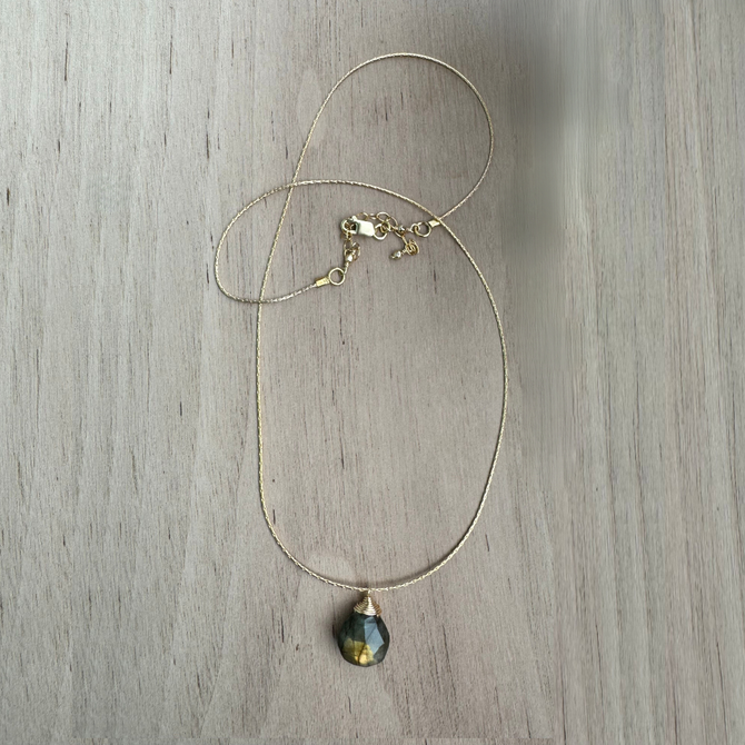 Labradorite Cable Chain Necklace / BNN G B41-4