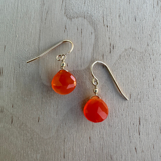 Carnelian Briolette Earrings / DJE G B17-11