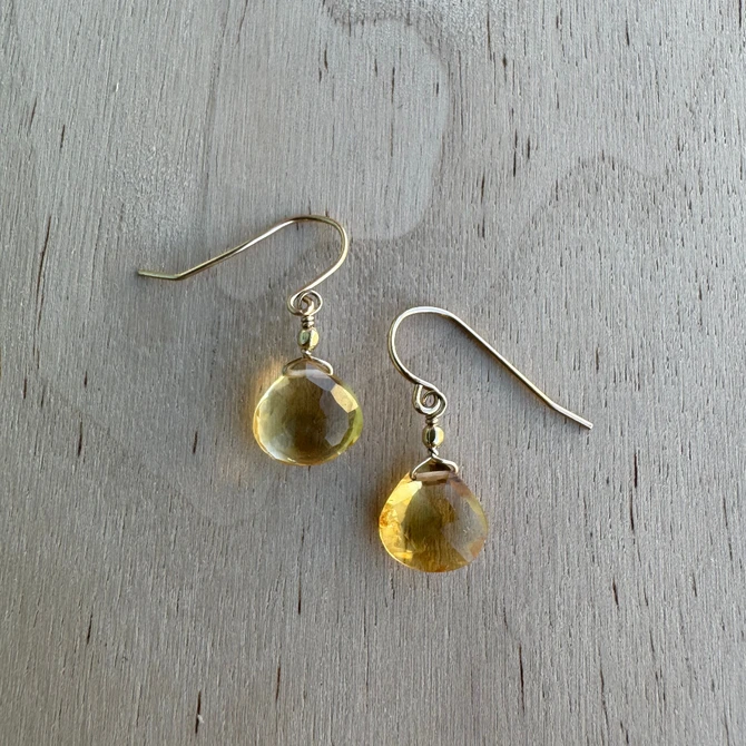 Citrine Briolette Earrings / DJE G B17-15