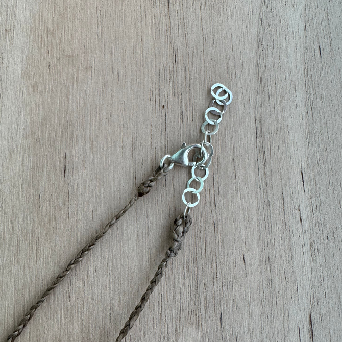 Freshwater Pearl Braided Silk Necklace / KRN S B311-5