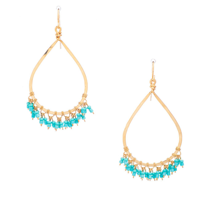 Hammered  Boho, Bohemian, Geometric Minimalist Gold Bohemian Earrings / GAE G B299-1