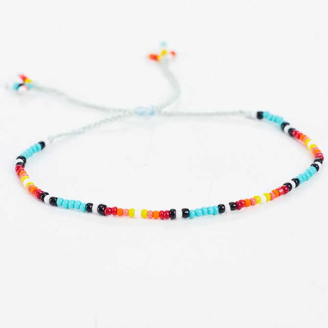 Beaded Boho Gypsy Multicolor Bracelet / SWB B23-2