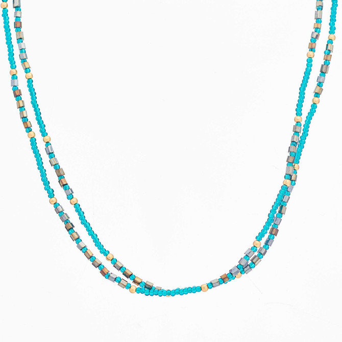 Bohemian Gipsy Beaded Boho Necklace / SWNG2-21