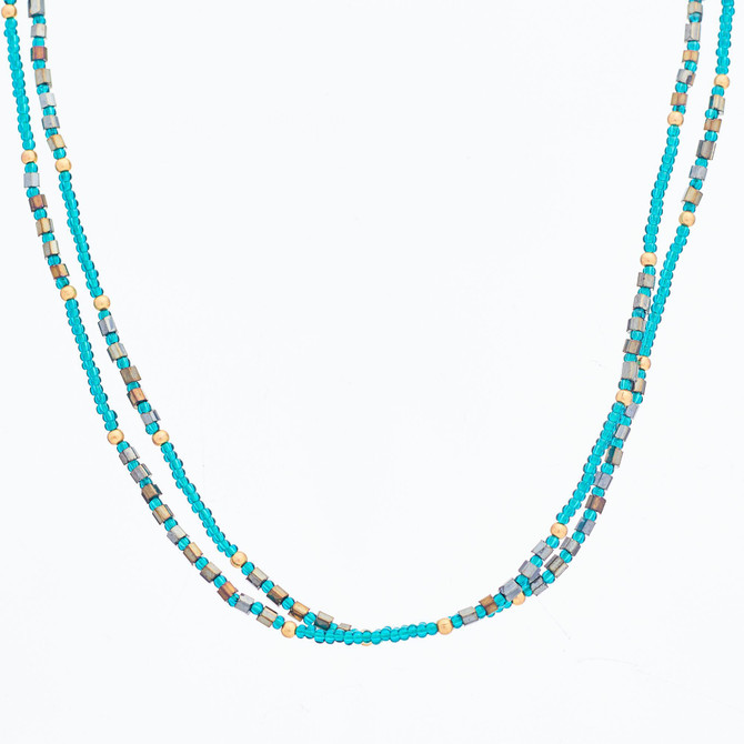 Bohemian Gipsy Beaded Boho Necklace / SWNG2-21
