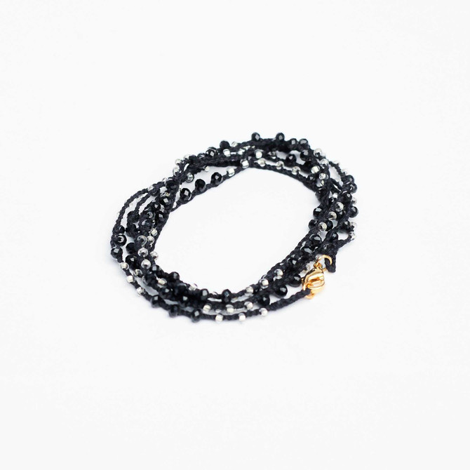 Braided Celestial Crystal Beads Bohemian Necklace / CG69-28