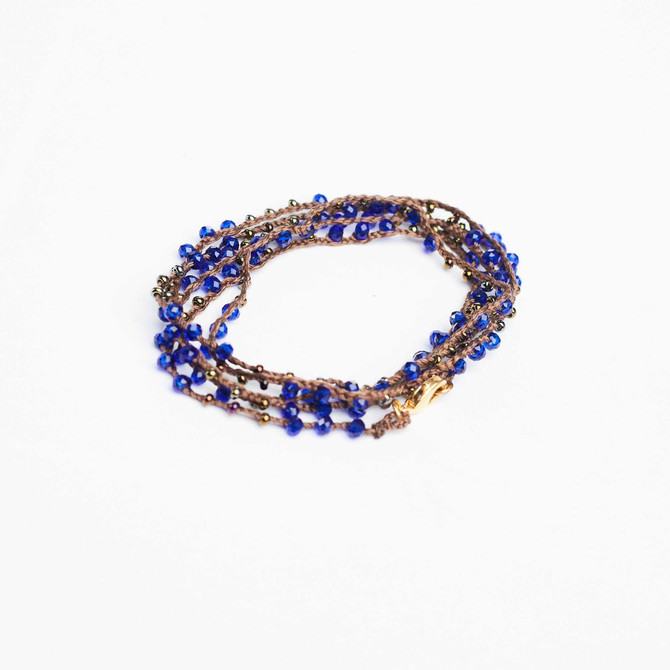 Braided Celestial Crystal Beads Bohemian Necklace / CG5-71