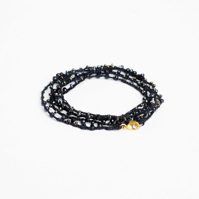 Braided Celestial Crystal Beads Bohemian Necklace / CG20-28