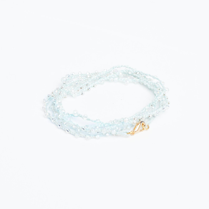 Braided Celestial Crystal Beads Bohemian Necklace  / CG245-122