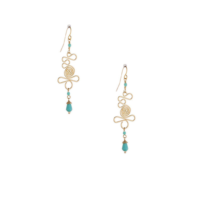 Hammered  Boho, Bohemian, Geometric Minimalist Gold Bohemian Earrings / GAE G B164-1