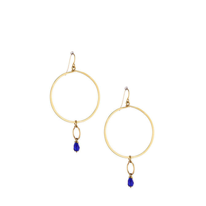 Hammered  Boho, Bohemian, Geometric Minimalist Gold Bohemian Earrings / GAE G B604-21
