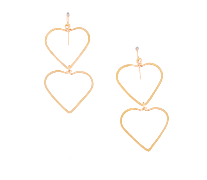Golden Age Hammered Bohemian Gold-plated Earrings / GAE G B738-1