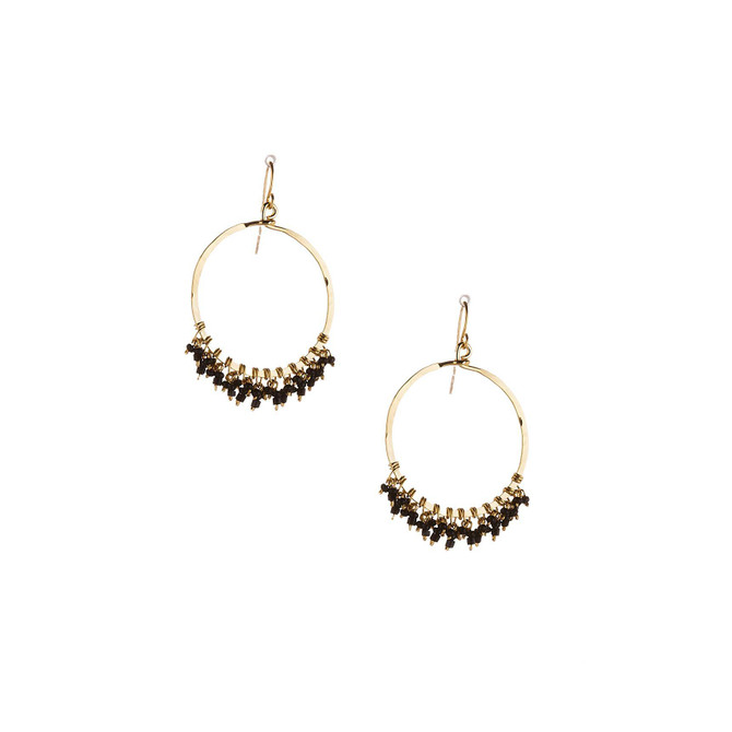 Hammered Geometric Minimalist Gold Plated Bohemian Earrings / GAE G B107-14