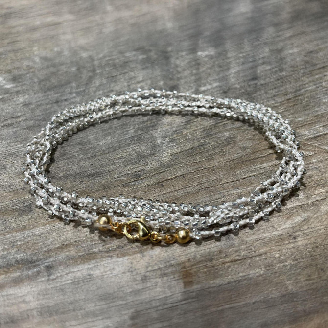 Handmade Braided Double Seed Bead Silk Thread Necklace / Wrap Bracelet/ GG165-18
