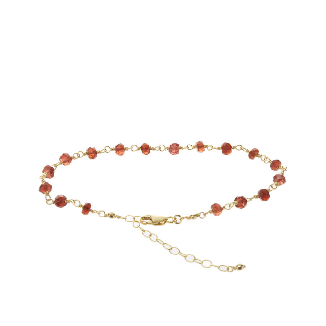Gold-filled Gemstone Bracelet with Garnet / DJB G B9-2