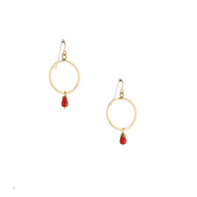 Hammered Boho, Bohemian, Geometric Minimalist Gold Bohemian Earrings / GAE G B101-2