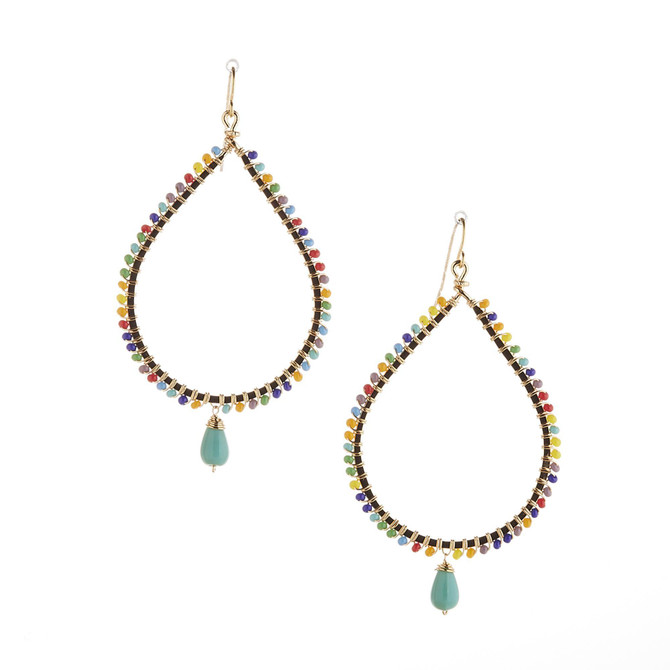 Hammered  Boho, Bohemian, Geometric Minimalist Gold Bohemian Earrings / GAE G B289-M171