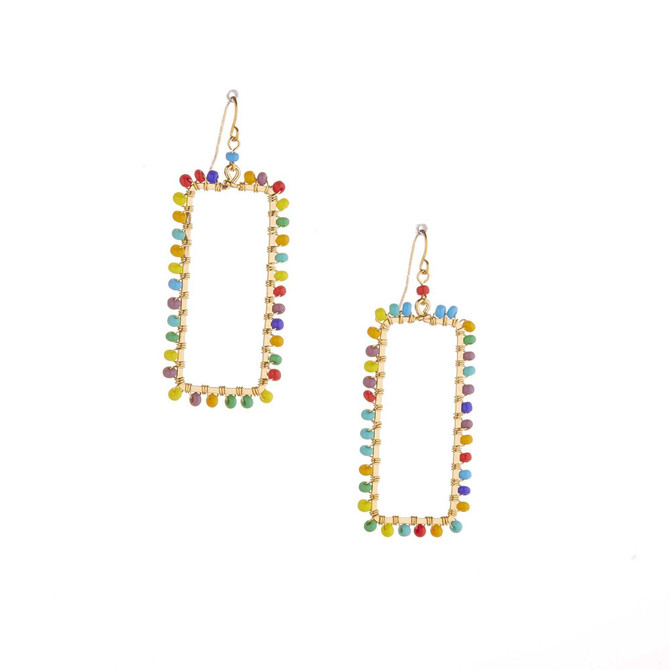 Hammered Boho, Bohemian, Geometric Minimalist Gold Bohemian Earrings / GAE G B143-M169