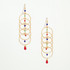 Handmade Bohemian Beaded Gold Plated Cleopatra Earrings / CLE G B114-M132
