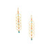 Handmade Bohemian Beaded Gold Plated Cleopatra Earrings / CLE G B114-M135
