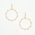 Hammered, Boho, Bohemian,  Geometric Minimalist Gold Hoop Earrings, Handmade / GAE G B784-3