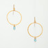 Hammered  Boho, Bohemian,  Gold, Beaded, Wire Wrapped Gypsy Boho Earrings, Handmade / GAE G B102-10