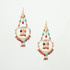 Handmade Bohemian Beaded Gold Plated Chandelier Earrings / CAE G B45-M24