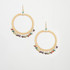 Handmade Beaded Double Hoop Gold Cleopatra Boho Earrings / CLE G B242-SM15