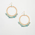 Bohemian Gold Hoop Beaded Wire Wrapped Chandelier Earrings / CLE G B242-S9