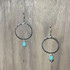 Hammered Silver-Plated Hoop Earrings, Handmade / GAE S B101-1
