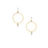 Hammered, Bohemian, Gold-plated, Beaded, Wire Wrapped Gypsy Boho Earrings, Handmade / GAE G B102-3