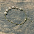 Gold-filled Paper Clip Bracelet with Fresh Water Pearl Bracelet / SSB G B38-P1