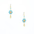 Hawaiian Bloom, Gold-Plated Wire Wrapped Crystal Flower Earrings/ HFE G B61-M2