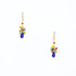 Gold Plated, Multi-Color Cluster Drop Earrings / DTE G B12-DM11