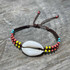 Macrame Cowrie Shell Bracelet, Handcrafted/ PSB B9-M1