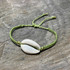 Macrame Cowrie Shell Bracelet, Handcrafted/ PSB B6-4