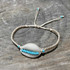 Beaded Macrame Cowrie Shell Bracelet, Handcrafted/ PSB B4-1