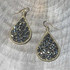 Handmade, Beaded Gold Teardrop Bohemian Earrings / RQE G B14-40