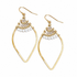 Hammered Gold-Plated Crystal Beaded Earrings / GAE G B707-D143