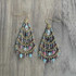 Chandelier Gold-Plated Earrings with Multi-Color Czech Crystal Beads and Seed Beads / CAE G B8 - M15