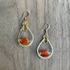 Gold-Plated Carnelian Earrings / GAE G B790-S11