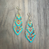 Gold-Plated Bugle Bead Earrings / CLE G B45-M74