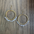 Beaded Wire Hoop Earrings / CLE G B242-S28