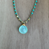 Braided Silk Blue Chalcedony Necklace / KRN G B384-20